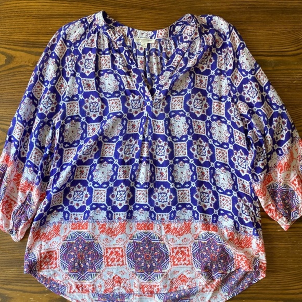 Beach Lunch Lounge‎ Blouse Small Purple/Orange